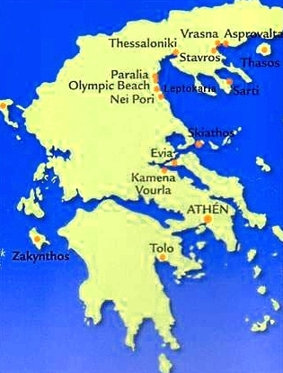 mapa grcke obale Letovanje Grčka 2018 Cene Programi mapa grcke obale